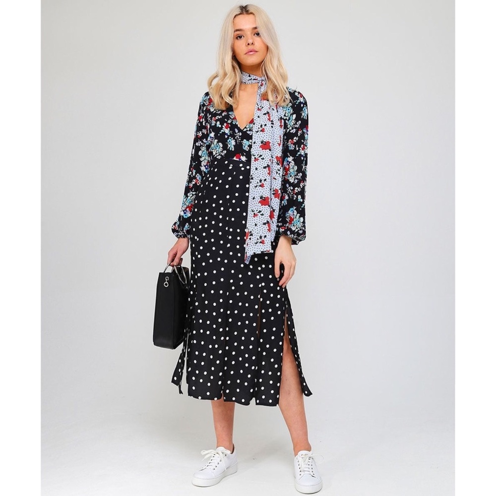 Rixo Polka Dot Skirt